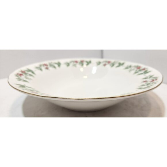Gibson Housewares  Christmas Charm Delight Holly Berry 9" Serving Bowl - Picture 4 of 8